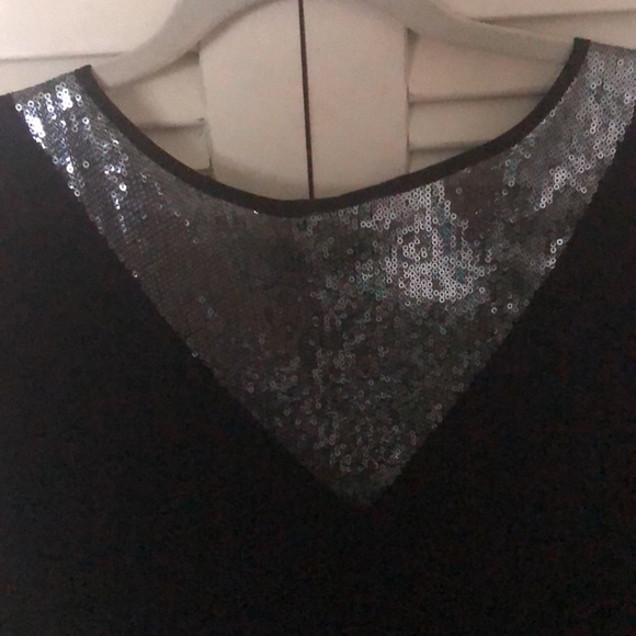 Black  silk tunic top brand new never worn sz med - Picture 7 of 8